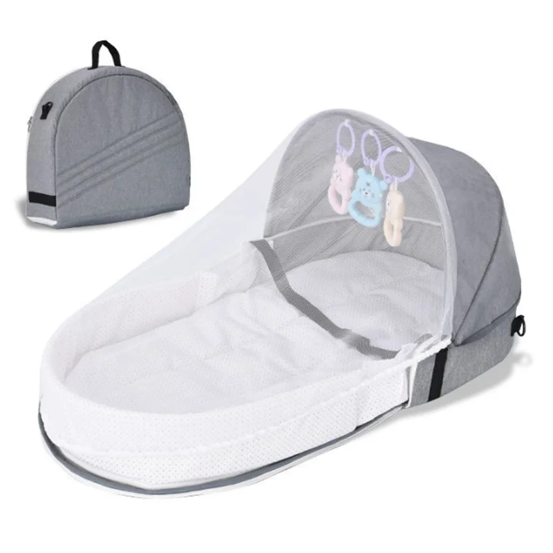 Baby Travel Cot with Net Foldable Baby Tent Washable Crib Bionic Travel Bed Breathable Cradle Cot