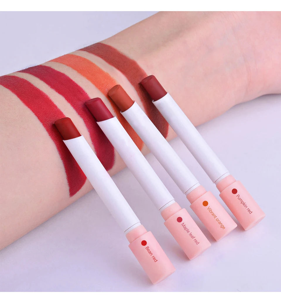 Colors Cigarette Lip Gloss Set Velvet Matte Waterproof Long-lasting Lip Non-Stick Cup Cigarette Lipstick Makeup For Women