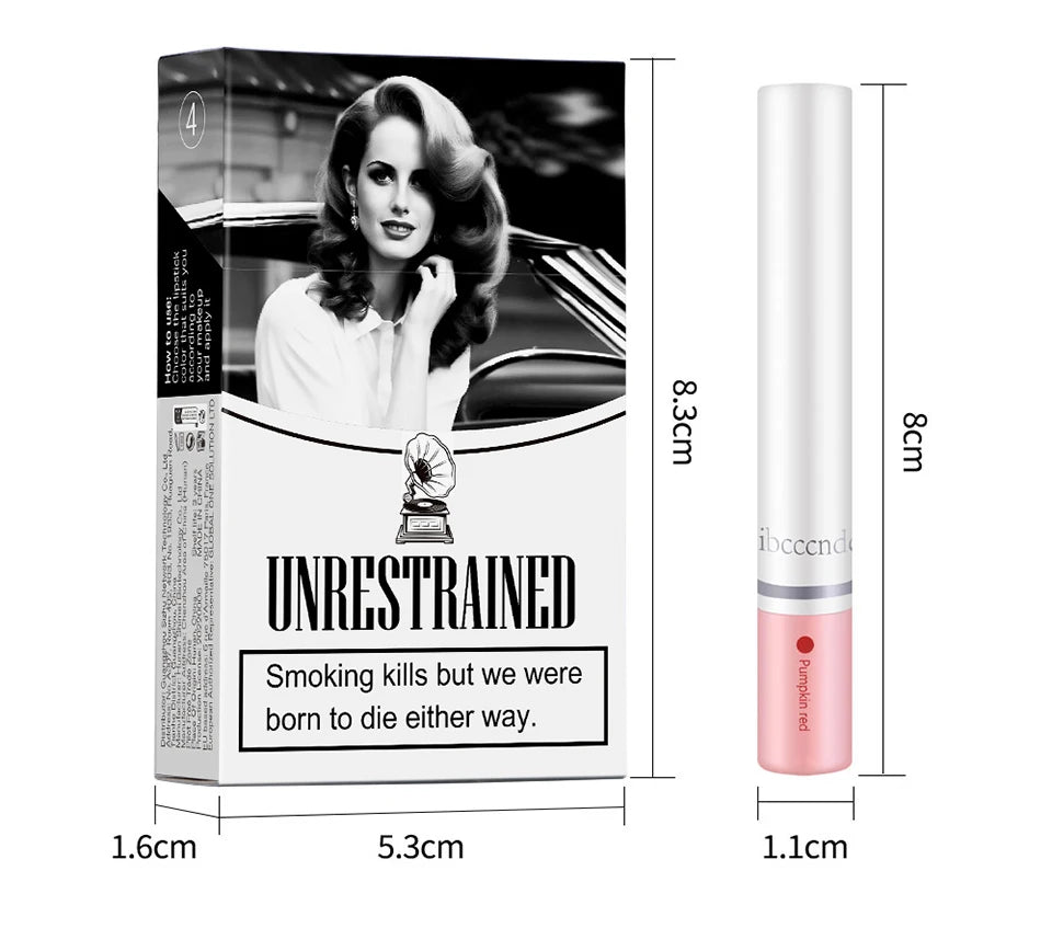 Colors Cigarette Lip Gloss Set Velvet Matte Waterproof Long-lasting Lip Non-Stick Cup Cigarette Lipstick Makeup For Women