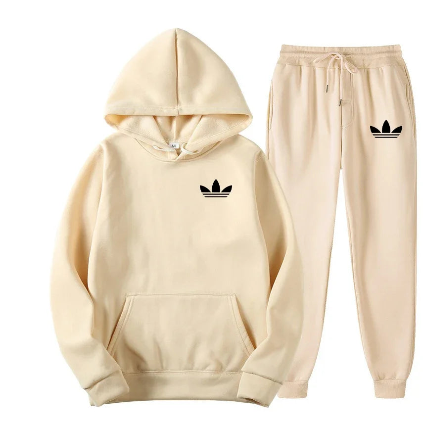 2025 New Men's Fashion Casual Tracksuits Outdoor Jogging Hooded Sets Sports Luxury Hoodie + Pants Suit Clothing