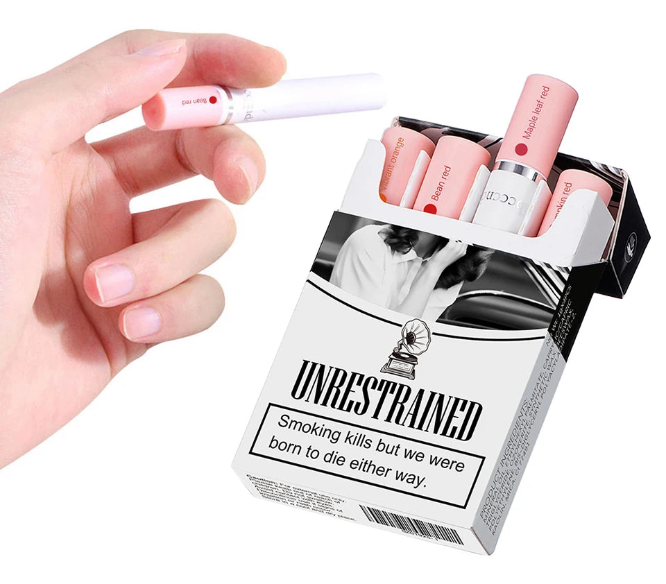 Colors Cigarette Lip Gloss Set Velvet Matte Waterproof Long-lasting Lip Non-Stick Cup Cigarette Lipstick Makeup For Women